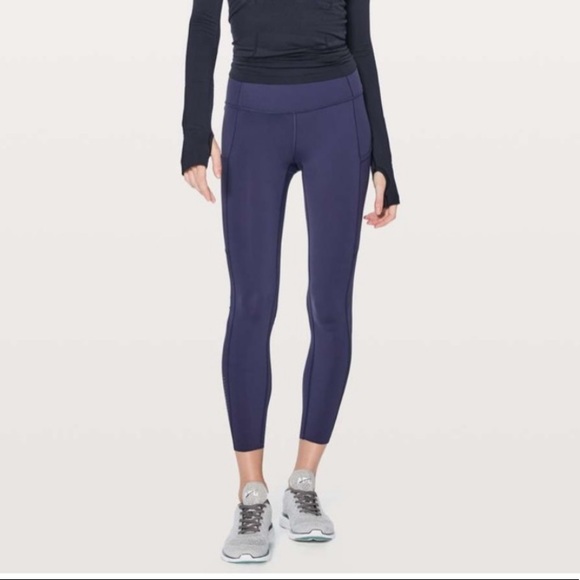 lululemon athletica Pants - Lululemon Twilight blue Fast & Free Leggings Crop